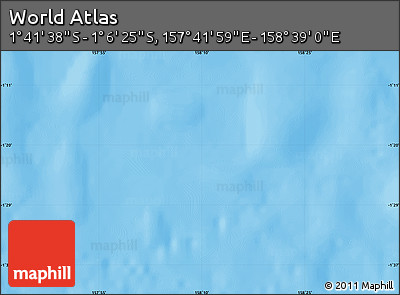 Physical Map of the Area around 1° 24' 2" S, 158° 10' 30" E