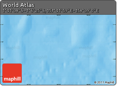 Physical Map of the Area around 1° 24' 2" S, 158° 10' 30" E