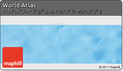 Physical Panoramic Map of the Area around 1° 24' 2" S, 159° 1' 30" E