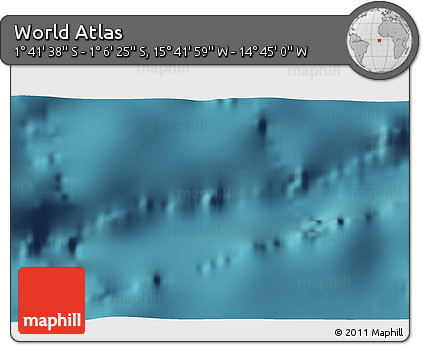 Satellite 3D Map of the Area around 1° 24' 2" S, 15° 13' 29" W