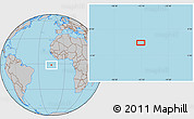 Gray Location Map of the area around 1° 24' 2" S, 15° 13' 29" W