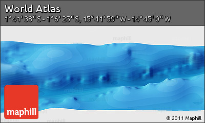 Political Panoramic Map of the Area around 1° 24' 2" S, 15° 13' 29" W