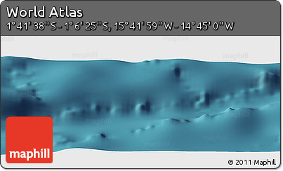 Satellite Panoramic Map of the Area around 1° 24' 2" S, 15° 13' 29" W