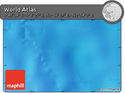 Physical Map of the Area around 1° 24' 2" S, 162° 25' 30" E