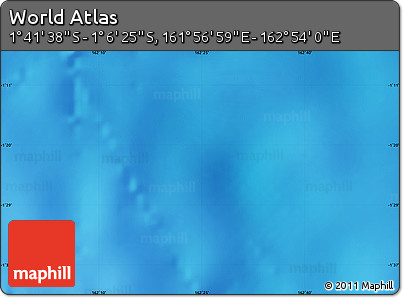 Physical Map of the Area around 1° 24' 2" S, 162° 25' 30" E