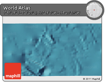 Satellite 3D Map of the Area around 1° 24' 2" S, 164° 49' 29" W
