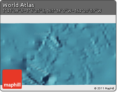 Satellite 3D Map of the Area around 1° 24' 2" S, 164° 49' 29" W