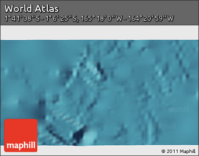 Satellite 3D Map of the Area around 1° 24' 2" S, 164° 49' 29" W