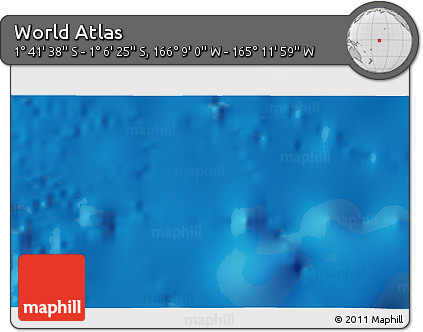 Physical 3D Map of the Area around 1° 24' 2" S, 165° 40' 30" W