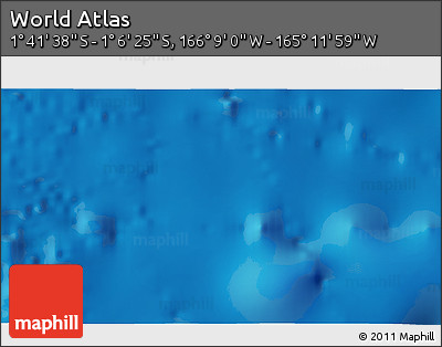 Physical 3D Map of the Area around 1° 24' 2" S, 165° 40' 30" W