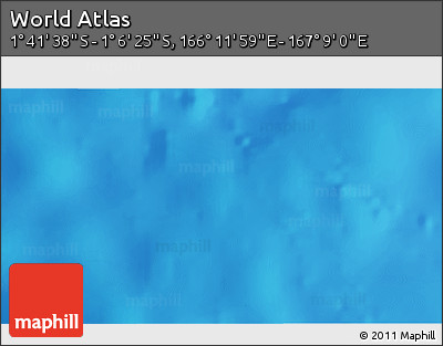 Shaded Relief 3D Map of the Area around 1° 24' 2" S, 166° 40' 30" E
