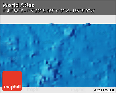 Physical 3D Map of the Area around 1° 24' 2" S, 166° 31' 30" W