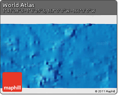 Physical 3D Map of the Area around 1° 24' 2" S, 166° 31' 30" W