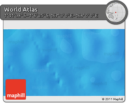 Political 3D Map of the Area around 1° 24' 2" S, 167° 31' 30" E