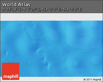 Political 3D Map of the Area around 1° 24' 2" S, 167° 31' 30" E