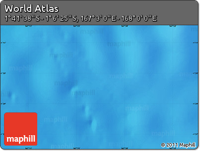 Physical Map of the Area around 1° 24' 2" S, 167° 31' 30" E