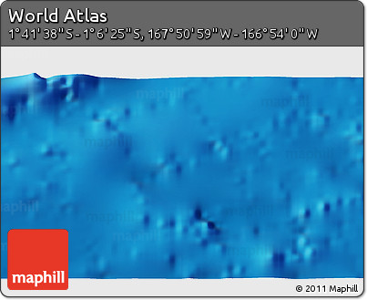 Physical 3D Map of the Area around 1° 24' 2" S, 167° 22' 30" W