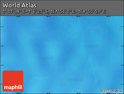 Physical Map of the Area around 1° 24' 2" S, 168° 22' 30" E