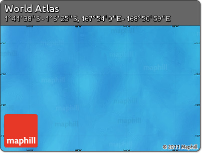 Physical Map of the Area around 1° 24' 2" S, 168° 22' 30" E
