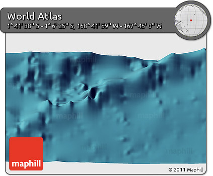 Satellite 3D Map of the Area around 1° 24' 2" S, 168° 13' 29" W