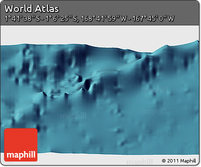 Satellite 3D Map of the Area around 1° 24' 2" S, 168° 13' 29" W