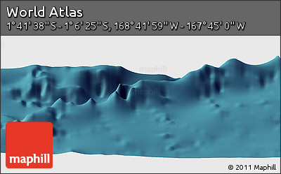 Satellite Panoramic Map of the Area around 1° 24' 2" S, 168° 13' 29" W