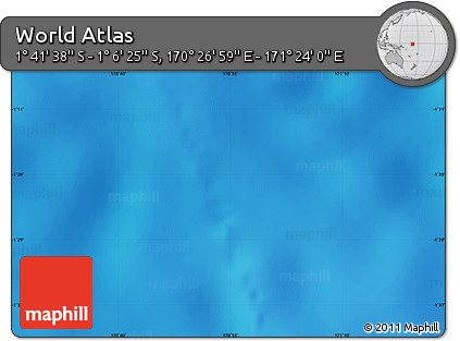 Physical Map of the Area around 1° 24' 2" S, 170° 55' 30" E