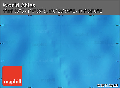 Physical Map of the Area around 1° 24' 2" S, 170° 55' 30" E