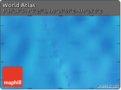 Physical Map of the Area around 1° 24' 2" S, 170° 55' 30" E