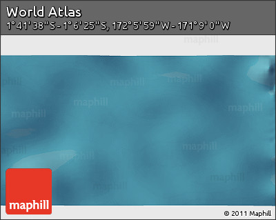 Satellite 3D Map of the Area around 1° 24' 2" S, 171° 37' 30" W