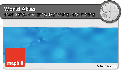 Physical Panoramic Map of the Area around 1° 24' 2" S, 172° 37' 30" E