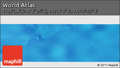 Physical Panoramic Map of the Area around 1° 24' 2" S, 172° 37' 30" E