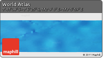 Physical Panoramic Map of the Area around 1° 24' 2" S, 172° 37' 30" E