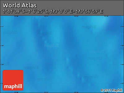 Physical Map of the Area around 1° 24' 2" S, 173° 28' 29" E