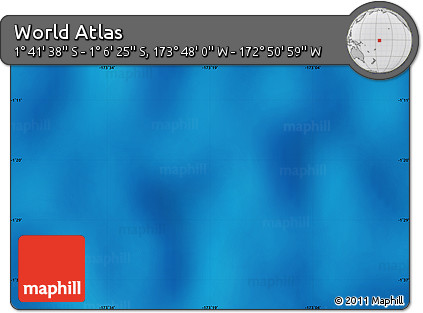 Physical Map of the Area around 1° 24' 2" S, 173° 19' 29" W