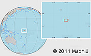 Gray Location Map of the area around 1° 24' 2" S, 174° 19' 29" E