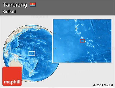 Shaded Relief Location Map of Tanaiang