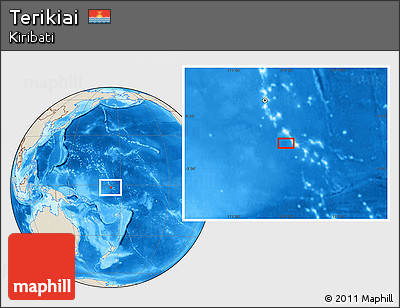 Shaded Relief Location Map of Terikiai