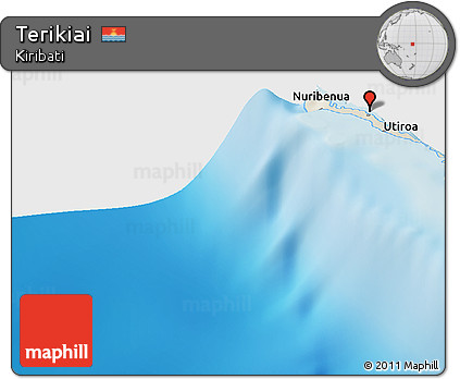 Shaded Relief Panoramic Map of Terikiai