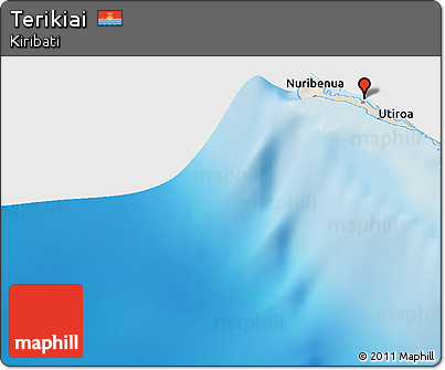 Shaded Relief Panoramic Map of Terikiai