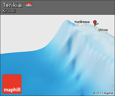 Shaded Relief Panoramic Map of Terikiai