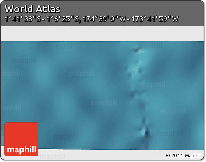 Satellite 3D Map of the Area around 1° 24' 2" S, 174° 10' 30" W