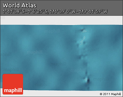 Satellite 3D Map of the Area around 1° 24' 2" S, 174° 10' 30" W