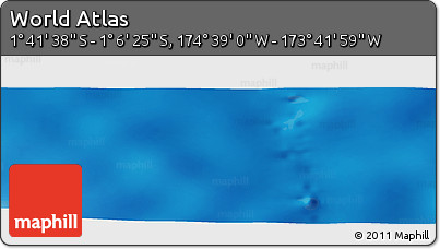 Shaded Relief Panoramic Map of the Area around 1° 24' 2" S, 174° 10' 30" W