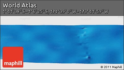 Shaded Relief Panoramic Map of the Area around 1° 24' 2" S, 174° 10' 30" W