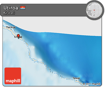 Shaded Relief 3D Map of Utiroa