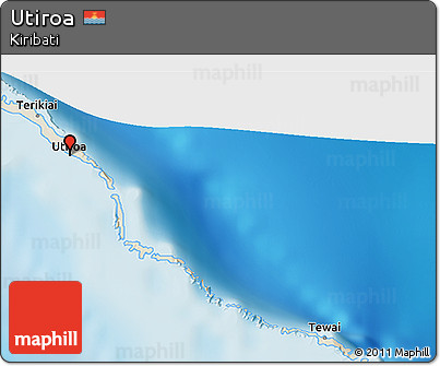 Shaded Relief 3D Map of Utiroa