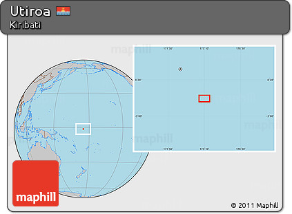 Gray Location Map of Utiroa