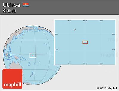 Gray Location Map of Utiroa