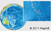 Physical Location Map of the area around 1° 24' 2" S, 175° 10' 30" E